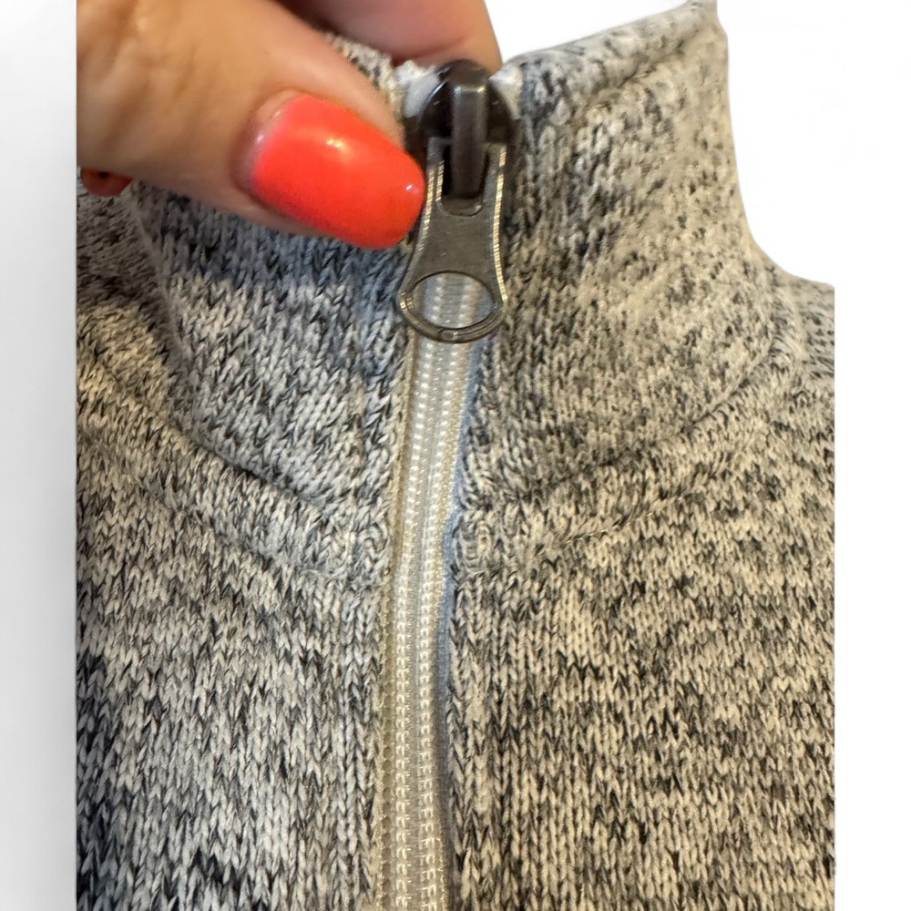 EDDIE BAUER Women's Heathered Gray Sweater Jacket MEDIUM #3 - Picture 2 of 9